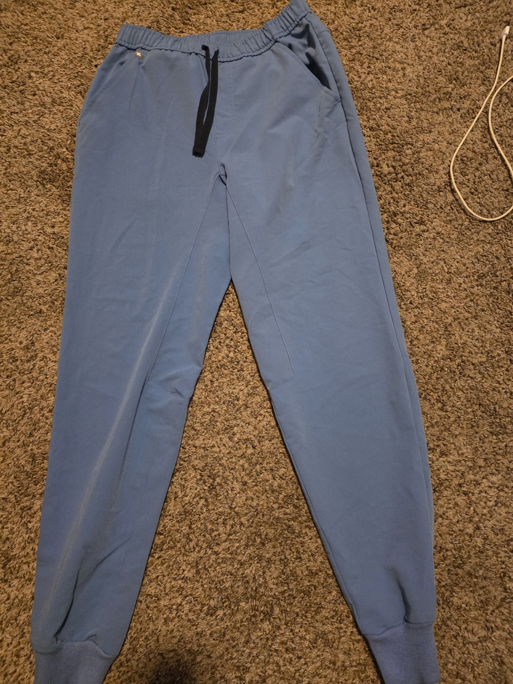 Figs Men's Dusty Blue Jogger Scubs with Black Drawstring